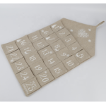 Christmas 25 Day Hanging Burlap Fabric Advent Calendar - Image 2