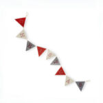 Merry Christmas Banner Bunting Garland for Outdoor Indoor Holiday Party Mantle Fireplace Hanging