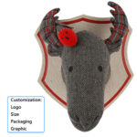 The Moose Plush Stuffed Animal Head Wall Decoration Wall Mount - Image 3