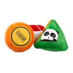 Food-Themed Catnip Plush Toys – Cheese Panda Sushi Slice (Set of3)