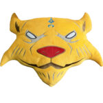 Yellow Tiger Head Plush Pillow