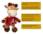 BSCI Factory Custom Logo Embroidered Tshirt Soft Stuffed Giraffe Plush Animal Toy - Image 2