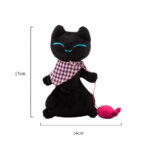 BSCI Factory Wholesale Custom Kawaii Plush Black and Pink Cat Toy - Image 2