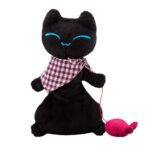BSCI Factory Wholesale Custom Kawaii Plush Black and Pink Cat Toy