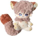 Wholesale Custom 20cm Fluffy Fox Plush Doll with Detachable Tail Scarf & Optional Skeleton - Image 6