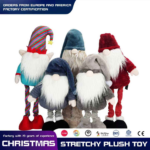 Telescopic Plush Long Legged Goblin Snowman Plush Toys Christmas Room Props Decoration Digital Printing Plushies Doll Gifts