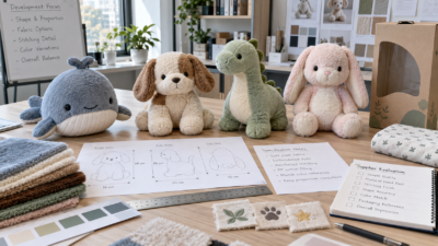 Custom plush manufacturer samples, specifications and supplier evidence arranged for comparison